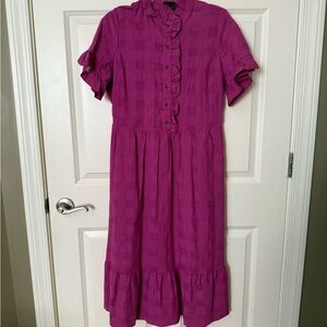 Elegant Pink Ruffle Dress